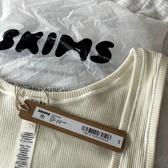 SKIMS Cotton Rib Tank Small Bone - Picture 3 of 3